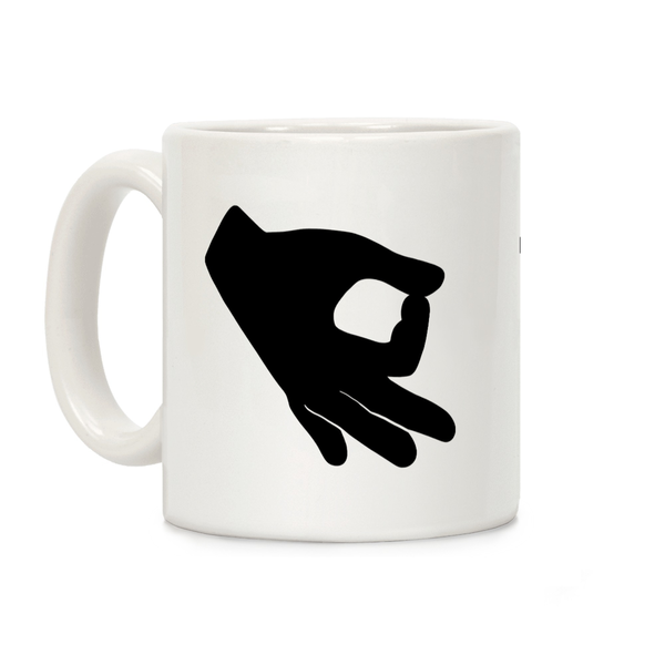 Finger Circle Ceramic Coffee Mug by LookHUMAN