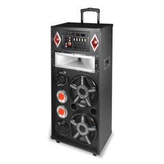 UNIVERSAL BLUETOOTH SPEAKER WITH COLORFUL WOOFER AND 5 BANK EQ CONTROL IN BLACK