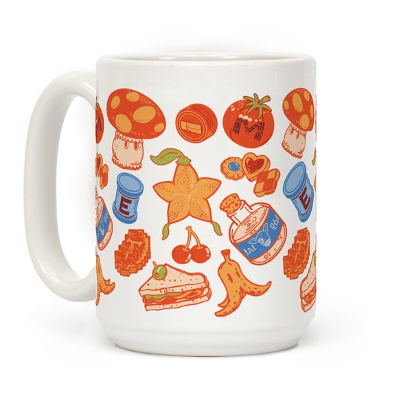 Gamer Food Items Ceramic Coffee Mug by LookHUMAN