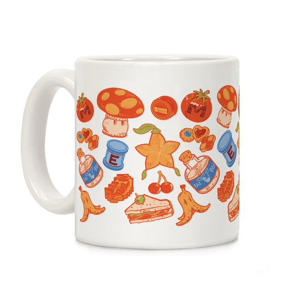 Gamer Food Items Ceramic Coffee Mug by LookHUMAN