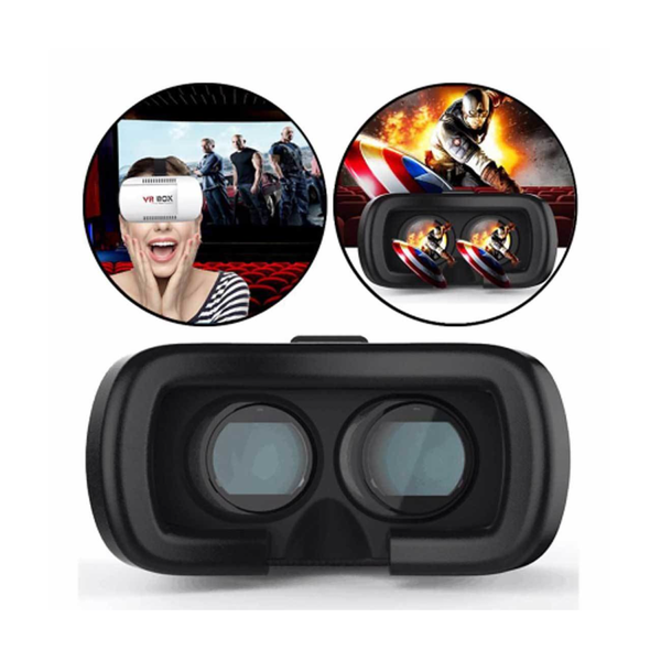 3D VIRTUAL REALITY BOX (VR BOX) GLASSES FOR 3.5 TO 6 INCH SCREEN PHONES IN WHITE BLACK