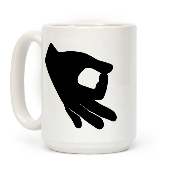Finger Circle Ceramic Coffee Mug by LookHUMAN